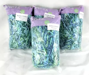 4 Pkgs Mixed Blue & Green Crinkle Paper Shreds For Gift Packaging & Easter Grass - Picture 1 of 3