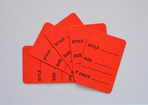 2000 rot Warenpreis Schmuck Kleiderladen Papier kleine Etiketten 4,5 x 2,5 cm - Bild 1 von 1