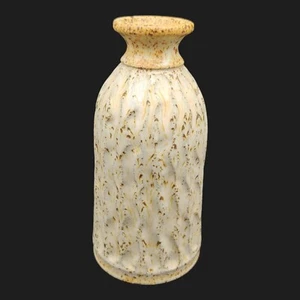 Handgefertigter Keramik Lampenfuß, 9" hoch beige braun Bauernhaus Boho strukturiert gesprenkelt - Bild 1 von 7