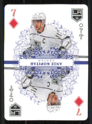 2022-23 O-Pee-Chee Playing Cards #7DIAMONDS Anze Kopitar - Image 1 of 2