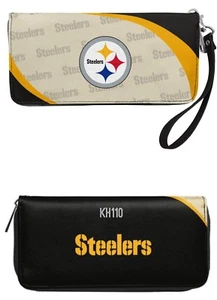Pittsburgh Steelers NFL Curve Zip Organizer Ladies Wallet - Picture 1 of 5