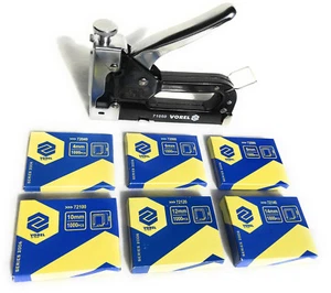 Tacker VOREL Handtacker Set Hefter + 6000 Klammern Nägel Nagler Klammergerät - Bild 1 von 7