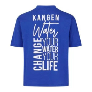 Enagic Kangen Leveluk Blue T-Shirt With Logo and Back Print Large Size NEW - Picture 1 of 1
