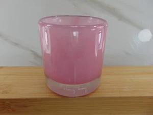 Vtg HENRY DEAN Heavy Art Glass 3.25" Pink Votive Candle Holder Signed NEW MINT - Picture 1 of 3
