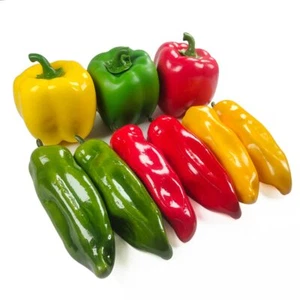 9 Pcs Artificial Bell Pepper Fake Chili Pepper Lifelike Fake Vegetable Colorful - Picture 1 of 6