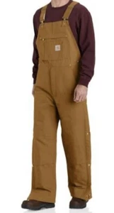 Carhartt Mens Quilt Lined Zip To Thigh Bib Overalls Nwt 50 X 34 - Picture 1 of 2