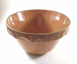 Vintage Watt Pottery Nesting Bowl #8 Ovenware Brown USA Loop Design - Picture 1 of 6