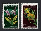 Andorra Fr. Lilie violett Naturschutz Blumen 2 V 1980 postfrisch sg#f305-f306