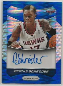 2015/16 Panini Prizm Blue Pulsar autógrafo #62 Dennis Schroder 092/249 - Imagen 1 de 3