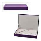 Purple High Quality Velvet 100pcs Ring Box with Anti Tarnish Scratch Interior