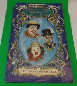 Libro para colorear vintage firmado Shrine Clowns primera edición XL - Imagen 1 de 7