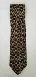 Mens Multicolor Como House 100% Silk Italian Necktie - Picture 1 of 3