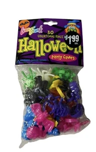 1990’s LISA FRANK Halloween Party Favors 30 Frightening Rings SEALED P5093 VTG - Picture 1 of 3