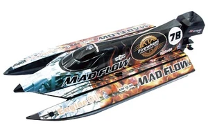 RC Racing Boat Bancroft Mad Flow V3 Brushless 589mm 23.2" F1 Tunnel Hull RTR USA - Picture 1 of 6