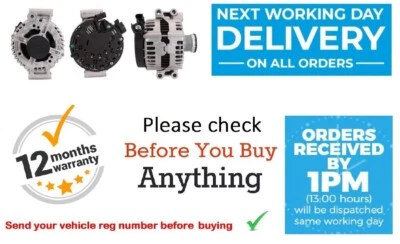 Alternator for BMW X3 E83  X1 E84 xDrive 3.0 2006-2011 N52B25A N52B30A -New - Image 1 of 4