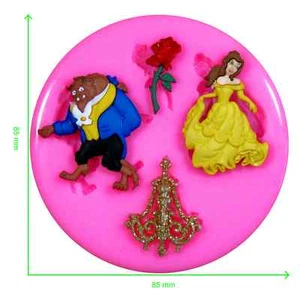 Disney Beauty and the Beast Silicone Mould by Fairie Blessings - Picture 1 of 5