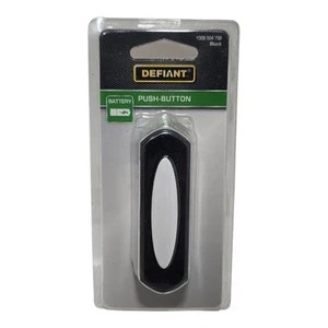 Timbre inalámbrico a batería Defiant pulsador, negro - Imagen 1 de 3