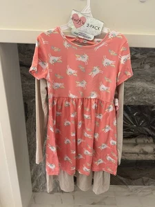 Girls Free Style Dresses 2 Pack Size 8 New With Tags- Short Sleeve And Long - Picture 1 of 3