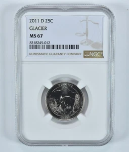 2011-D Washington Quarter Glacier America The Beautiful MS67 NGC *9721 - Picture 1 of 5