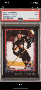 2001 Bowman Young Stars #3 Mario Lemieux Penguins HOF Hockey Card PSA 7 NEARMINT - Picture 1 of 2