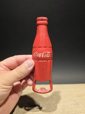 5 1/2" Antique Vintage Style Cast Iron Coca Cola Bottle Opener - Image 1 of 4