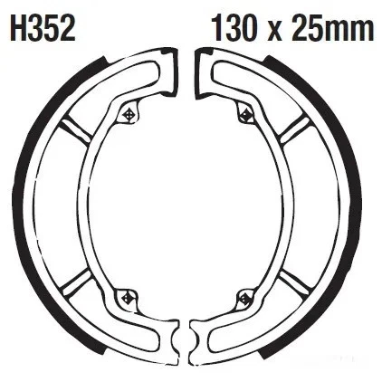 Ganasce freno anteriori EBC H352 per Honda SCV 100 Lead anno 2003-2008 - Immagine 1 di 1