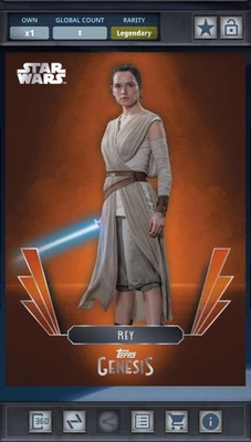 🔥Topps Star Wars Card Trader🔥Genesis 2025🔥Orange🔥Rey /25cc🔥 - Image 1 of 3