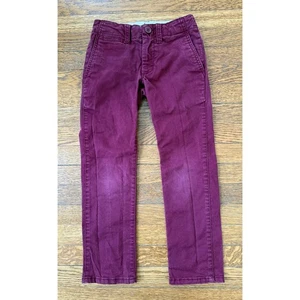 Gap Boys' Maroon Khaki Pants Size 6 - Picture 1 of 5