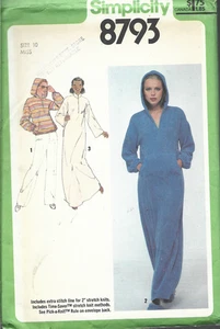 Vintage Simplicity Pattern #8793-Misses Pullover Sweatshirt Dress-Top-Size 10 - Picture 1 of 1