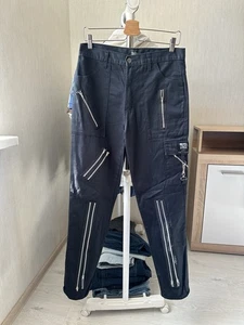 Tiger of London Mens Zip Bondage Pants in Black Cotton. Punk Rock. - Picture 1 of 8