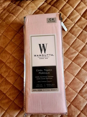 Sábana bajera Wamsutta Cal King. rosa. 350 hilos. 100% algodón egipcio Foto 1 de 2