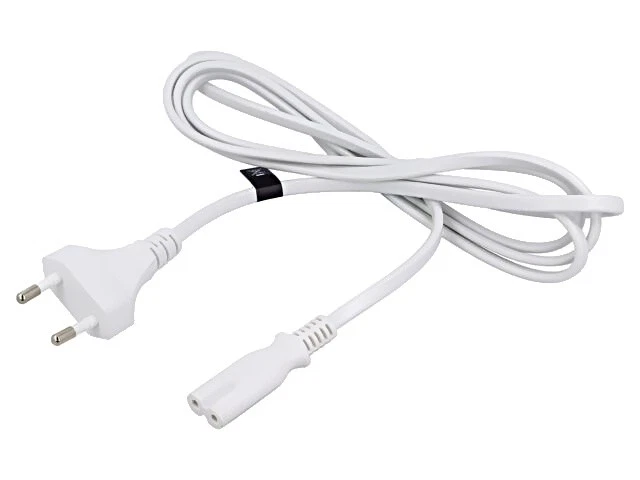 POSAC-C7EU18WH Kabel 2x0,75mm2 CEE 7/16 (C) Stecker,IEC C7 weiblich PVC POS - Bild 1 von 1