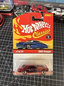 Hot Wheels Classics Series 1 #7/25 1968 Mercury Cougar - Chrome Red NEW - Picture 1 of 4