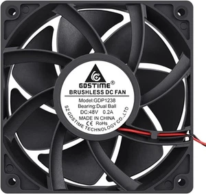 GDSTIME 1238 48V Fan, 120mm x 38mm Dual Ball Bearings DC Brushless Cooling... - Picture 1 of 7