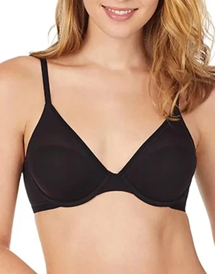 ONGOSSAMER Dot Micro Media Copa Demi Sujetador UNDERWIRE G3240 NEGRO TALLA 32B NUEVO *Y Foto 1 de 2