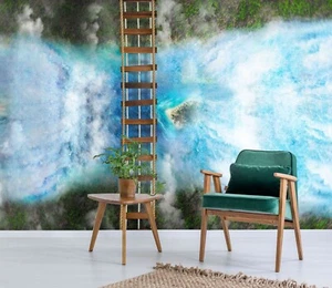 3D Fantasiefluss H6144 Tapete Wandbild Selbstklebend Abnehmbare Aufkleber Erin - Bild 1 von 11