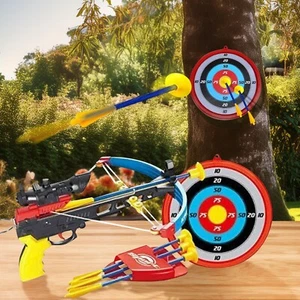 NEW CROSSBOW SET WITH ARROWS TARGET TOY GUN ARCHERY XMAS GIFT SHOOTING GAME KIDS - Picture 1 of 7