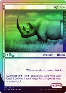 Rhino- FOIL Unstable NM White Uncommon MAGIC THE GATHERING MTG CARD ABUGames