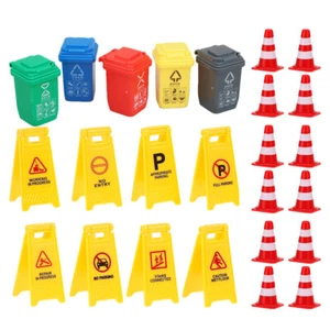 25 Pcs Road Signs Toys Teaching Cognitive Mini Traffic Portable Toddler - Picture 1 of 12