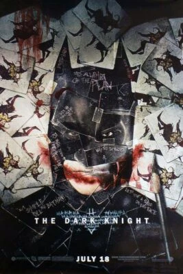 2008 Batman The Dark Knight Movie Poster Print Joker Heath Ledger 🦇🍿