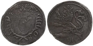 Old German States - Hesse-Kassel 1 Albus 1680 - Silver, 1.5g, Ø 19mm Km#296 - Picture 1 of 1