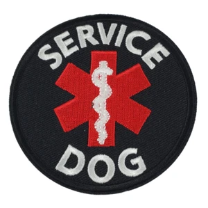 Parche redondo para perro de servicio - negocio propiedad de veteranos - Imagen 1 de 1