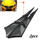 2Pcs Black Car Simulation Hood Vent Side Air Flow Sticker Decor Accessories Set