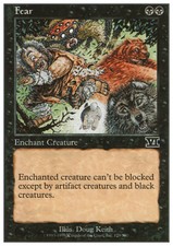 Magic the Gathering MTG Fear (129) Sixth Edition   LP