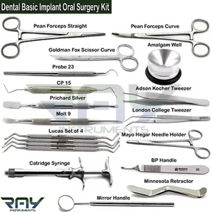 16 Pcs Dental Implant Oral Surgery Extracting Kit Dentistry Surgical Instruments - Picture 1 of 17