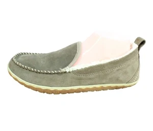 LL Bean Women's Mountain Slippers Moccasin Suede Dark Cement Size 10 M - Picture 1 of 9
