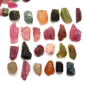 50 Pieces AAA Natural Multi Tourmaline Rough Raw Gemstones - Picture 1 of 1
