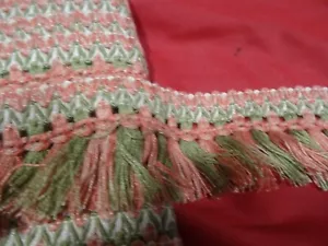 2m x5cmancienne a franges rideaux ,coussins vétements d époque etc. - Picture 1 of 24