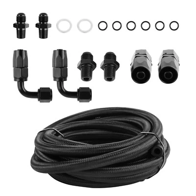 Transmission Cooler Hose Line 6AN Hose Line Kit Fits For GM 4L60E 4L65E - Image 1 of 4