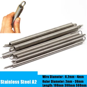 Stainless Steel Double Coil Tensile Spring Tension Extension Springs Long Spring - Picture 1 of 12